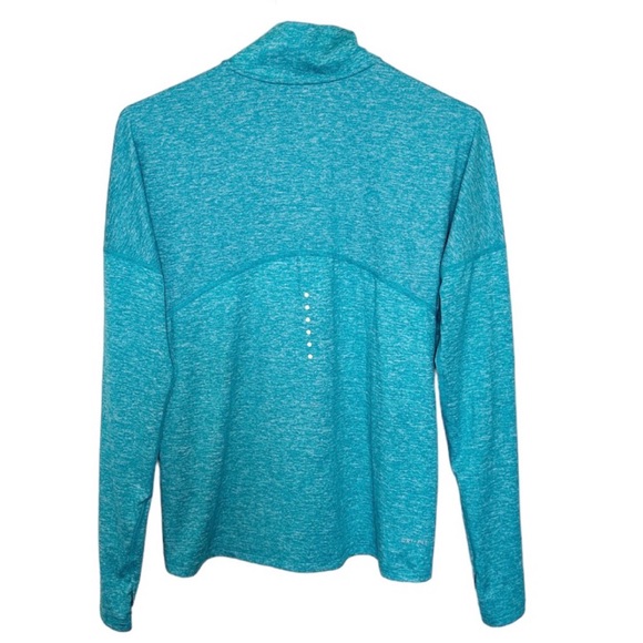 Nike Pullover Half Zip Long Sleeve Running Jacket Teal Blue Green Dri-Fit Small - Picture 7 of 7